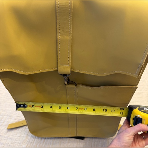 EUC! Yellow Leather Backpack - Picture 12 of 13